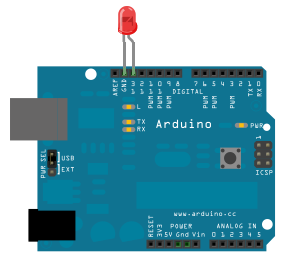 Schéma montage Arduino et LED