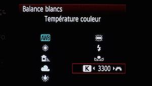 Balance des blancs Canon