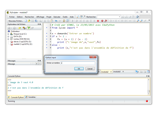 L'interface EduPython