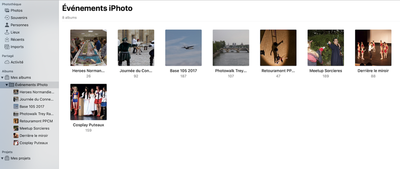 Les albums Photos