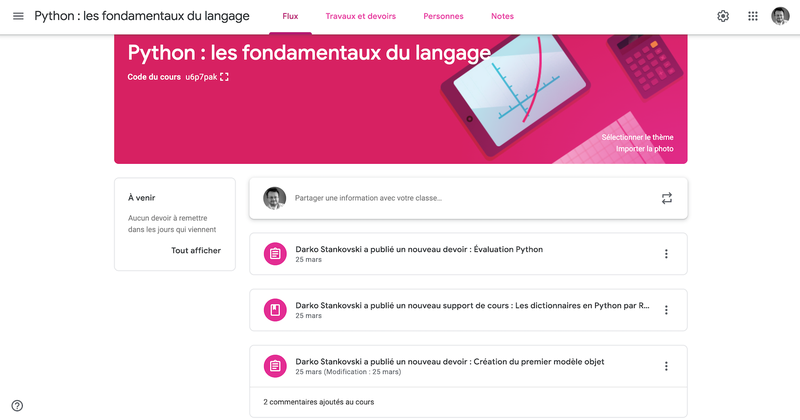Flux Google Classroom