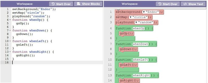 Hour of Code, les blocs ou le code