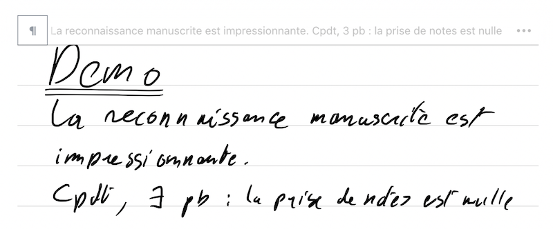 La reconnaissance manuscrite avec Nebo